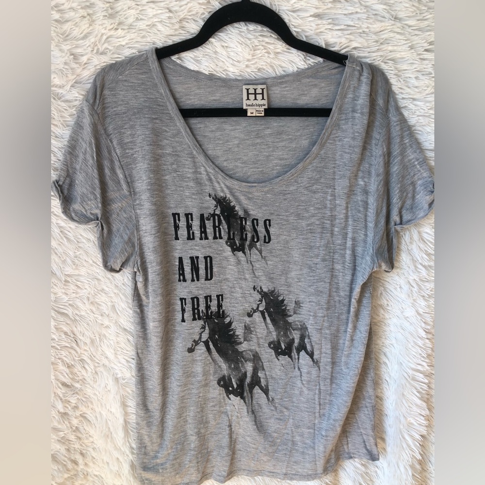 Haute Hippie Fearless Roll-Sleeve Tee